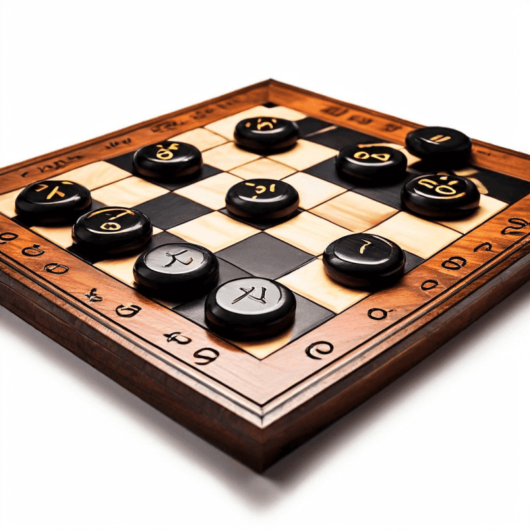 바둑판의 한쪽은 단순히 숫자가 적힌 돌들이, 다른 쪽은 복잡하고 우세한 전략적 영역을 이루는 돌들이 대비되는 모습이다.