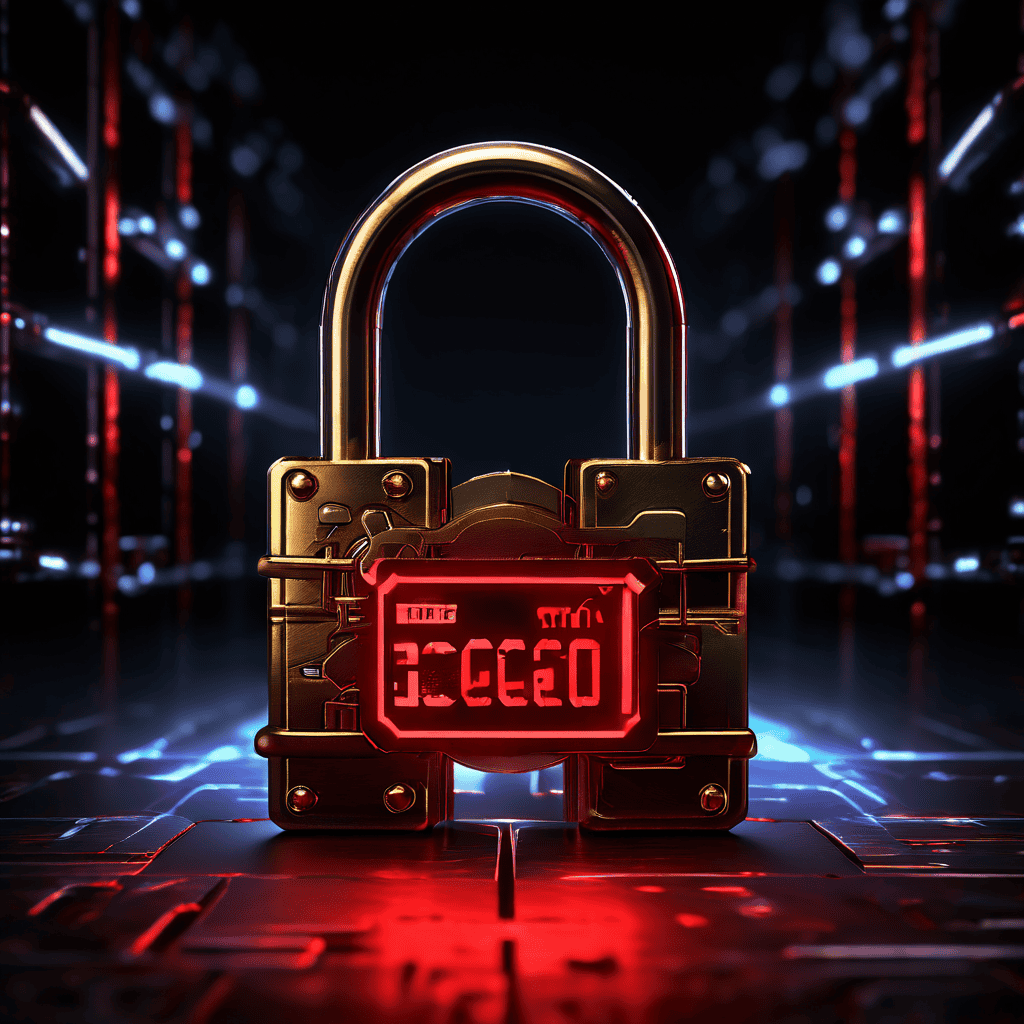 할인 쿠폰을 보호하는 디지털 자물쇠를 돌려서 빨간색 취소 버튼을 차단하고, 주변을 빛나는 화살표 경로가 우회하는 모습으로 고객 유치와 이탈 방지 전략을 시각화한 이미지입니다.