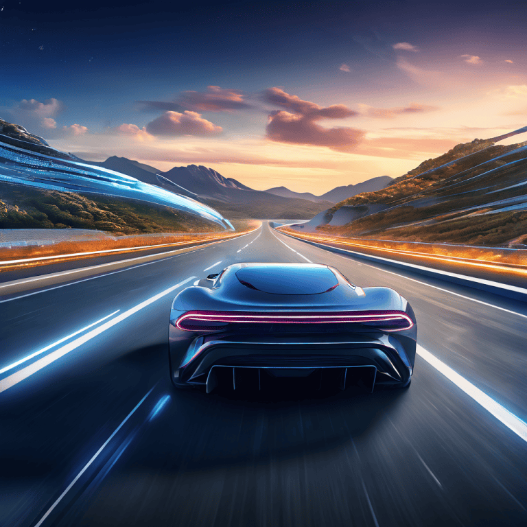 광고된 인터넷 속도와 실제 체감 속도의 차이를 비유적으로 표현한 이미지로, 매끄러운 디지털 고속도로를 질주하는 광고 차량과 울퉁불퉁한 도로를 더디게 가는 실제 차량의 대비를 보여줍니다.